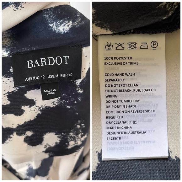 Aritzia Bardot printed Blouse size 8 preowned - Picture 5 of 5